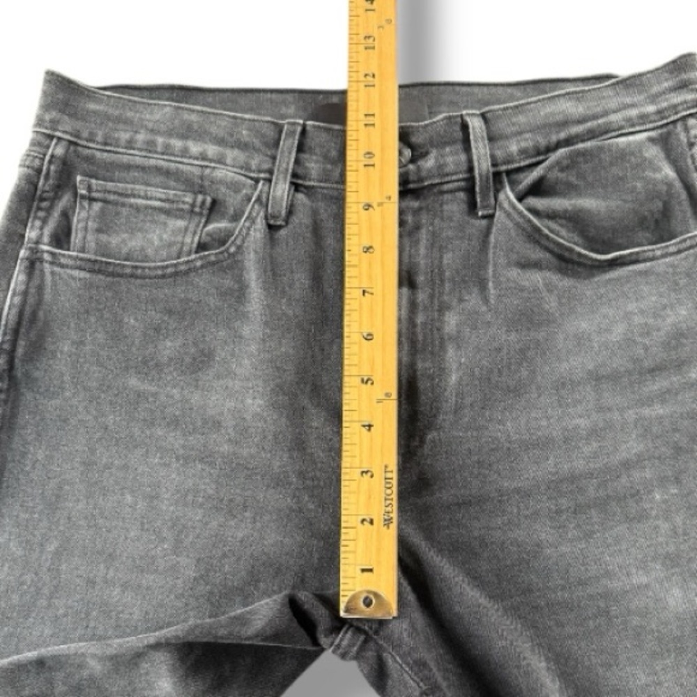 3x1 NYC Denim Austin Crop Fray Straight-Leg Jeans Rush Washed Black Gray Size 30 - Picture 7 of 11